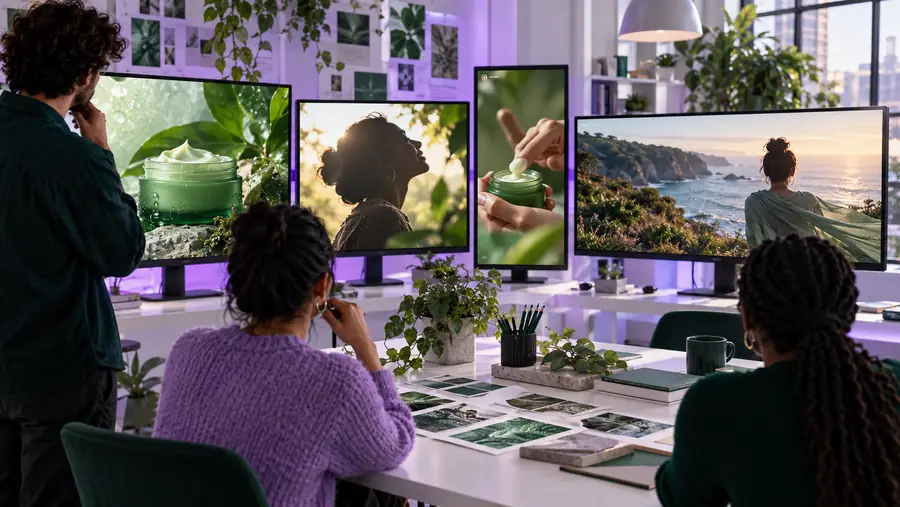 Illustrative example of a product video scene