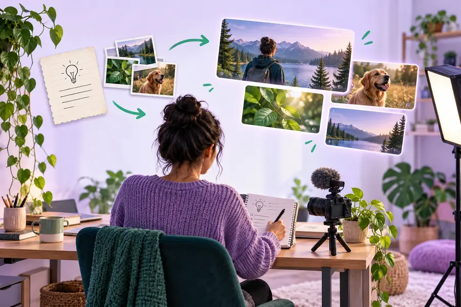Illustration of the export stage of a video workflow