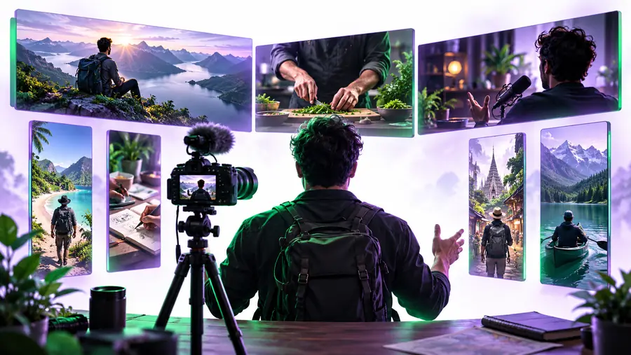 Illustrative storyboard image representing scenes organized for editorial review